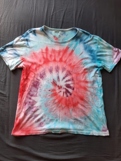 T-Shirt Red/Blue swirl